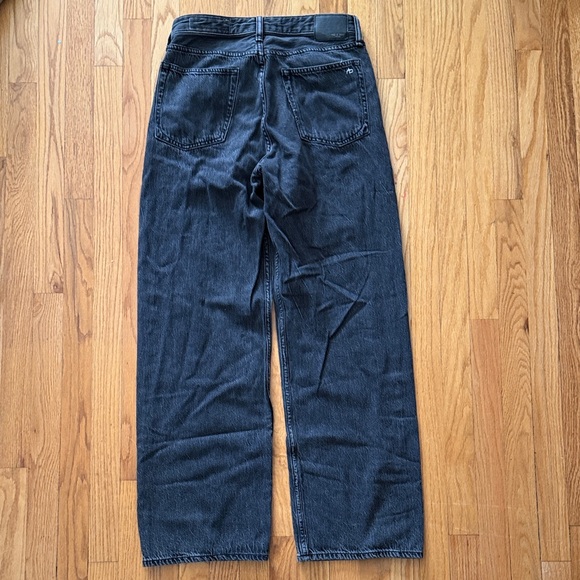 Rag & Bone sz 27 Logan Mid Rise Anglique Wide Leg black Denim Jeans - Picture 7 of 10